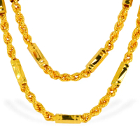 【福西珠寶】買一送珠寶盒9999黃金項鍊 六角麻花項鍊 套頭2尺(金重8.10錢+-0.03錢)