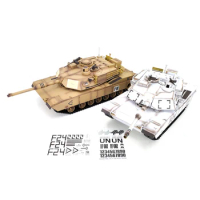 Henglong US M1a2 RC Tanks Abrams Infrared Battle Tank Model Upgraded Version With Steel Wave Box RC Tanks Military Model Kid Toy