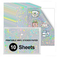 10 Sheets A4 Transparent Printable Vinyl Sticker Paper 210*297mm