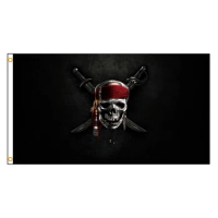 PIRATE 90X150cm jolly roger War Cross Dagger cave flag Double Stitched with grommets banner flag for Decoration