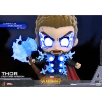 In Stock 100% Original Hottoys Cosbaby COSB502 THOR FIGTHING WERSION Movie Character Model Collection Artwork Q Version