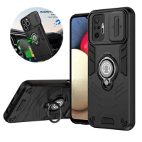 Case For Xiaomi Redmi Note 10 4G 10S Redmi Note10 Pro Max Camera Lens Cover Phone Ring Stand Armor rotate Cover