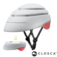 西班牙CLOSCA克羅斯卡 LOOP 單車/滑板/滑板車/電動車用折疊安全帽-淺灰/桃紅