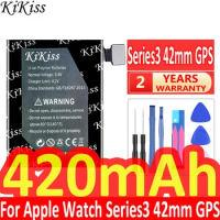KiKiss Series3 S 3 42mm GPS 420mAh Battery For Apple Watch Series 3 S3 42mm GPS Batteries + Free Tools