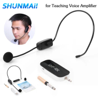 UHF Wireless Microphone Mic System with Receiver for Voice Amplifier Computer Playing Gaming Teaching Accessories