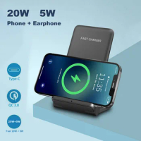 Fast 2 in1 Wireless Chargers Stand For iPhone 13 12 11 Pro XS MAX XR X 8 20W Wireless Charging Dock Station For AirPods Pro