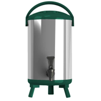 【渥思】日式不鏽鋼保溫保冷茶桶-10公升-孔雀綠(茶桶.保溫.不鏽鋼)