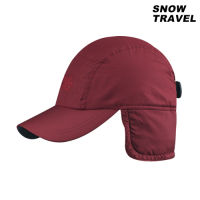 【SNOW TRAVEL】防風小格布雙層遮耳帽 AR-50 / 酒紅