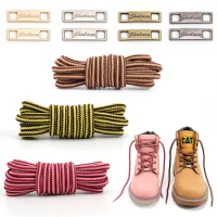 1 Pair Martin Boots Shoelaces Round Stripe Shoes Lace Solid Precision Weave Workwear Sneakers Leather Shoe Laces rope