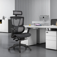 【E-home】Carlo卡洛意式高階底盤德國網人體工學電腦椅 黑色(全網辦公椅 辦公椅)