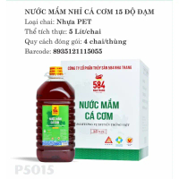 ( Chính Hãng) Nước Mắm 584 Nha Trang 15 Độ Đạm 5 lít