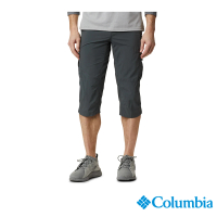 【Columbia 哥倫比亞 官方旗艦】男款-Silver Ridge™UPF50快排七分褲-黑色(UXO06620BK / 2023春夏)