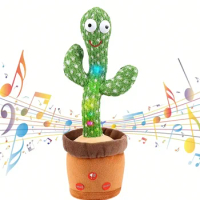 1pc Recharge Dancing Talking Cactus Toys for Baby Singing Mimicking Recording Repeating What You Say Sunny Cactus Up Plus