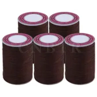 120M 0.5mm Waxed Polyester Round Twisted Cord String Light Brown Thread  Line