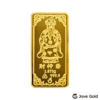 JoveGold漾金飾 財神招財黃金條塊 - 0.5台錢(金重五分)