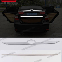 car rear logo tail door trims for toyota camry 2015 2016 2017 tailgate trunk accessories xv50 auto styling decoration modify