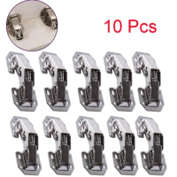 4/10pcs Cabinet Hinge 90 Degree 3/4in No-Drilling Hole Cupboard Door Hydraulic Hinges Soft Close With Screws Furniture Hardware