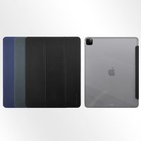 Metal-Slim Apple iPad Pro 12.9 (第5代) 2021 高仿小牛皮三折立架式保護皮套