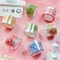 1 Roll Transparent PET Fruit Jam Washi Tape Kawaii Decorative Masking Tape for Sticker Scrapbooking 