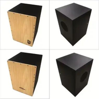 Medium Cajon Drum Box Hand Percussion Anak Dewasa F Black Wood