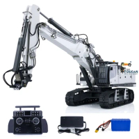 K970 301S RTR 3 Arms 1/14 RC Hydraulic Metal Excavator Tamden XE Radio Control Digger Model with Light Sound Set RC Toy TH23469