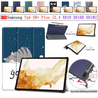 เคสหนัง PU, สำหรับ Samsung Galaxy Tab S9 Plus S9+ 12.4 นิ้ว 2023 SM-X810 X816B X818U แท็บเล็ต, ฝาครอ