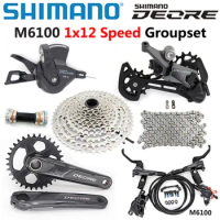 SHIMANO DEORE M6100 Groupset MTB Mountain Bike Groupset 1x12-Speed 30T 32T 170 175mm 10-51T Rear Derailleur Shift Lever BRAKE
