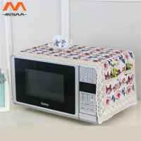 Electric Oven Cover Cloth Linen Easy To Install Elastic Modern Simple Household Tools Home Decoration Dust-proof Moisture-proof