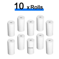 10 Rolls White Thermal Label Notes Paper Roll for Color Sticker Photo Printer 57*30mm Peripage A6 Paperang P1 P2 Poooli Printer