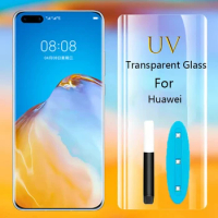 3D Curved Full Glue UV Tempered Glass For Huawei Mate 40 60 P40 P60 Pro Plus RS Art Screen Protector For Huawei Mate 40E 4G 5G