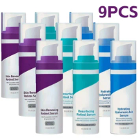 9PCS Retinol Facial Essence Cera Anti-aging Anti-wrinkle Fade Fine Line Moisturizing Repairing Skin Renewing Serum Care Product