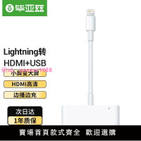 畢亞茲 蘋果Lightning轉HDMI轉換器多功能otg擴展器SD/TF卡讀卡器