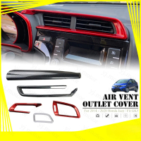 Penutup Saluran Udara Papan Pemuka, untuk Honda Jazz GK5 2014-2020, Reka Bentuk Gentian Karbon, Trim