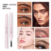 Eyebrow Gel Brows Wax Pencil Double Head Waterproof Long-Lasting Wild Brow Styling Soap Eye Brow Shaping Brush Women's Cosmetics