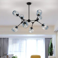 Modern Living Room Pendant Lamp Designer Molecular Bedroom Restaurant Creative Nordic Tree Branch Magic Bean Hanging Chandelier