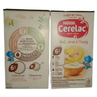 Cerelac Bubur Sereal Susu 120gr Cerelac Bubur Apel Jeruk Pisang 120gr (Kuning)