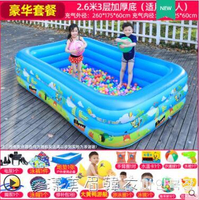 免運 家用加厚充氣游泳池室內嬰兒童摺疊游泳桶大人小孩戶外大型戲水池