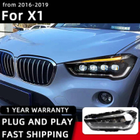 Car Styling Headlights for BMW X1 LED Headlight 2016-2019 Head Lamp Daytime DRL Signal Projector Lens Automotive Accessories