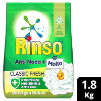 RINSO Deterjen Molto - Classic Fresh Pure Kids - Anti Noda Bubuk - 1.4 kg / 1440 gr