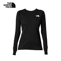 美國[The North Face]W SUMMIT PRO 120 CREW TOP / 女款圓領排汗快乾保暖T(黑)《長毛象休閒旅遊名店》