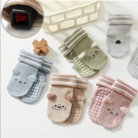 Kawaii Spring Autumn Baby Non-slip Floor Sock Cartoon Animal Three-dimensional Ear Shape Newborn Boys Girls Toddler Socks New