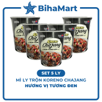[SET 5 LY] - PALDO - Mì ly trộn Koreno Chajang tương đen, Mì trộn Koreno Chajang, Mì ly trộn Koreno 