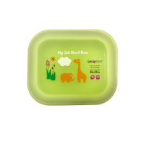 Lexngo 兒童矽膠餐盒 大 19*16*5.8cm 摺疊高 3cm  綠色  1個