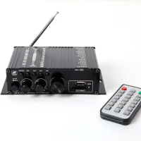 AK380 Digital Amplifier V5.0 HiFi FM Audio Amplifier For Karaoke Home Theater Sound System Subwoofer Speaker
