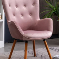 Wingback Chair, Mauve Living Room Furniture Lounge Chair Luxury Modern Sofa Sofa Bed Sofa Chair