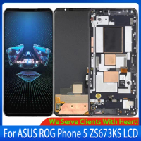 6.78" Original For Asus ROG Phone 5 ZS673KS LCD Display +Frame Touch Screen Digitizer Assembly For Asus ROG 5 I005DA I005DB LCD