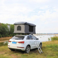 4x4 Camping Car Roof Tent Lightweight Roof Top Tent ABS Hard shell Roof Top Tent With Free Ladder