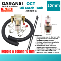 OCT 10mm Nepple L Filter Uap Oli Mesin OCT Oil Cath Tank Variasi Sparepat Mobil Penampung Uap Oli Me