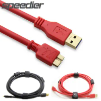 Micro B USB 3.0 Cable Camera Micro-B Angled Data Cable 3m/8m For SLR Canon 5d4 5DSR Nikon D800 D850 Support Original Camera Line