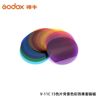 【EC數位】Godox 神牛 V-11C 15色片背景色彩效果套裝組 不含框架 V1-11C 適用 V1 圓頭燈